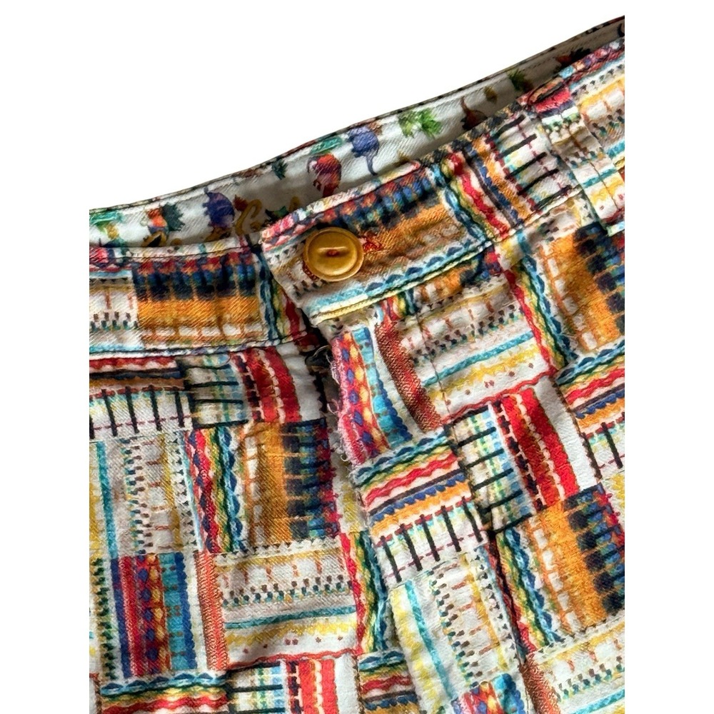 Robert Graham Classic Yates Shorts Men 38 Patchwork Print Linen Cotton Resort - Picture 6 of 15